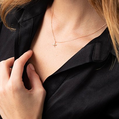 Кольє "Літачок" в червоному золоті кол02303 №6