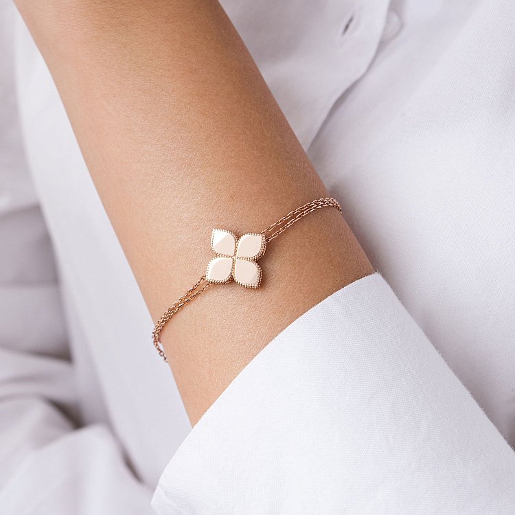 Золотий браслет "Конюшина" б04280 від ювелірного магазину Онікс - 2