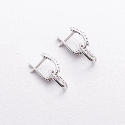 Серебряные серьги с фианитами 902-01290 №2