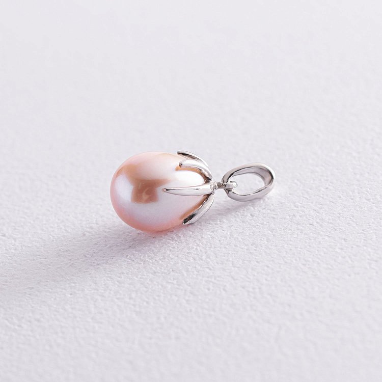 Золотой кулон с жемчужиной п03523 от ювелирного магазина Оникс