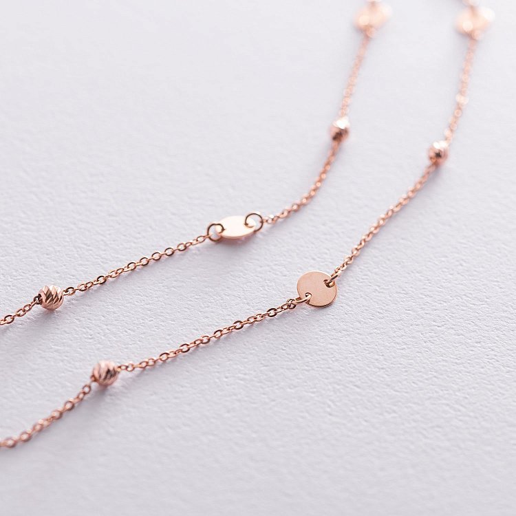 Кольє з монетками в червоному золоті 860402 від ювелірного магазину Онікс - 3