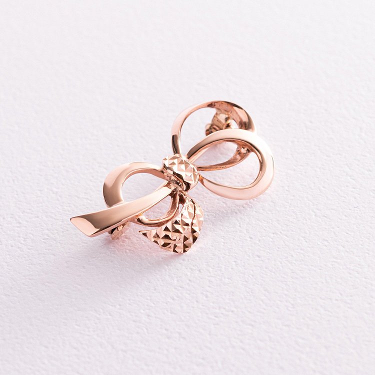 Золотая брошь "Бантик" зак00264 от ювелирного магазина Оникс