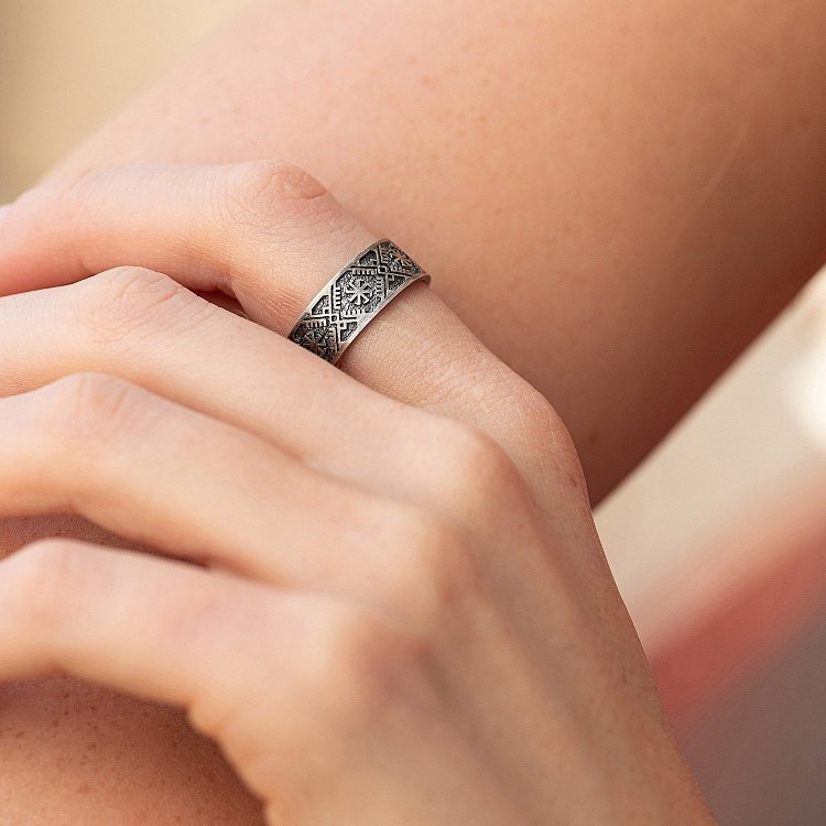 Срібна каблучка "Вишиванка - Хрест Лади" 7177 від ювелірного магазину Онікс - 3