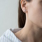 Срібні сережки-пусети "Мрія" 122556 от ювелирного магазина Оникс - 8