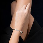 Жорсткий браслет Love з білого золота б02051 от ювелирного магазина Оникс - 5