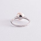 Серебряное кольцо с жемчугом и фианитами 1805/1р-PWT от ювелирного магазина Оникс - 4