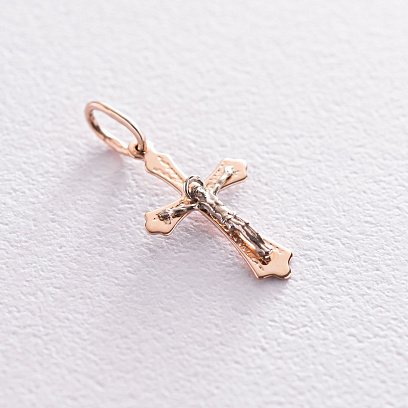 Золотой крестик "Распятие. Спаси и Сохрани" 2813100