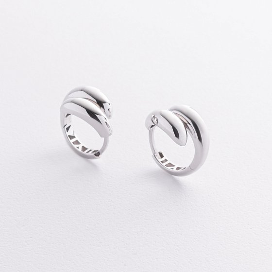 Сережки "Rosemarie" у білому золоті с09419 №3