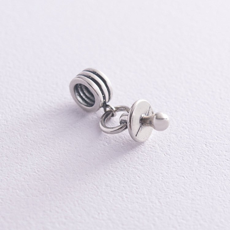 Серебряный шарм "Соска" (чернение) 132421 от ювелирного магазина Оникс - 1