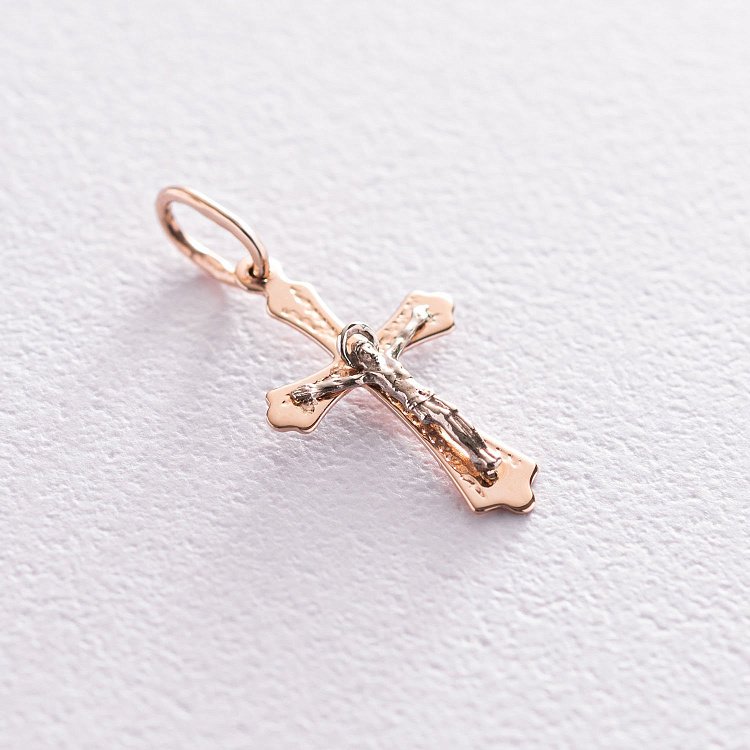 Золотой крестик "Распятие. Спаси и Сохрани" 2813100 от ювелирного магазина Оникс