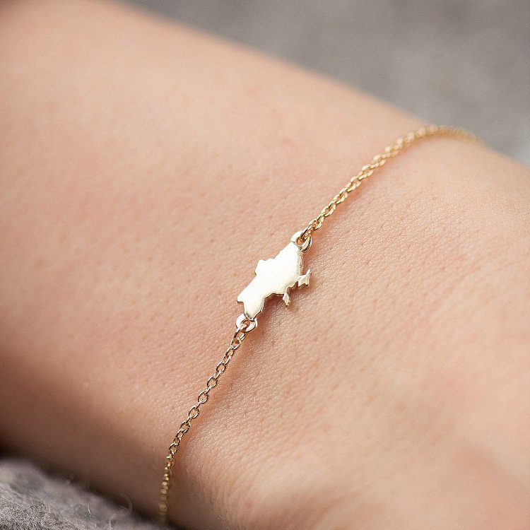 Браслет "Карта Украины" в желтом золоте з2092ж от ювелирного магазина Оникс - 3