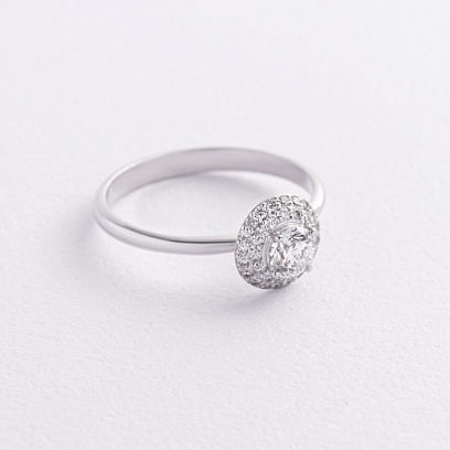 Золотое кольцо с бриллиантами 245011121 №4