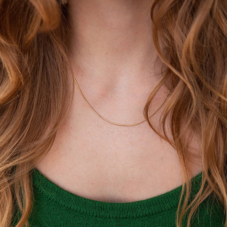 Золотий ланцюжок, плетіння Снейк (1.5 мм) ц00211-1.5 від ювелірного магазину Онікс - 5