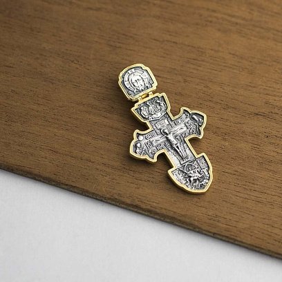 Серебряный крест (чернение, позолота) 132729 №7