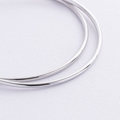 Серьги - кольца в белом золоте (4.8 см) с08772 №5