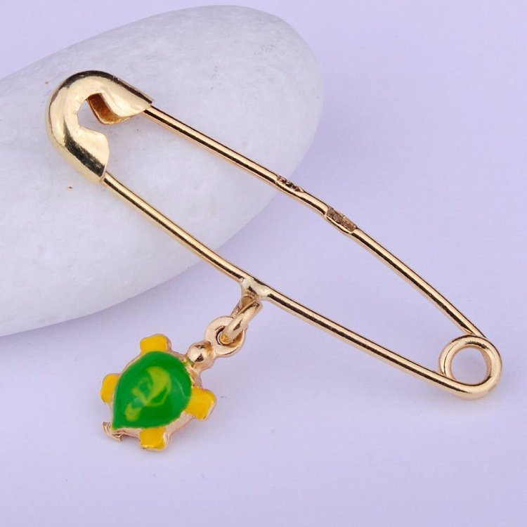 Золота шпилька "Черепашка" (емаль) зак00093 від ювелірного магазину Онікс