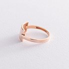 Золотое кольцо без камней к06252 от ювелирного магазина Оникс - 2