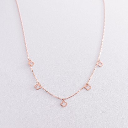 Кольє "Конюшина" в червоному золоті кол01986 №6