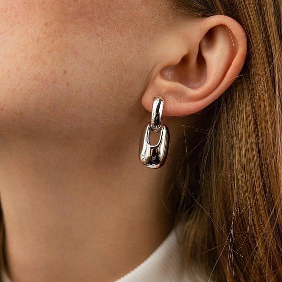 Сережки "Nicoletta" у білому золоті с09152