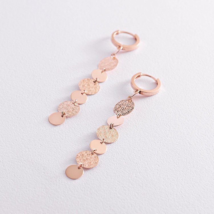 Золоті сережки "Монетки" с07866 від ювелірного магазину Онікс