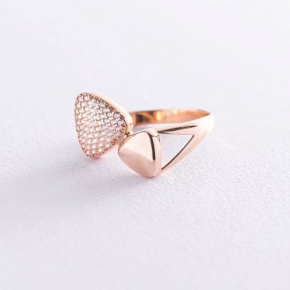 Золотое кольцо с фианитами к06374 №3