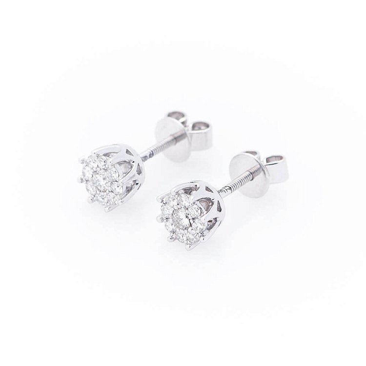 Золоті сережки-пусети з діамантами сб0062А1 від ювелірного магазину Онікс