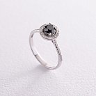 Золотое кольцо с черным и белыми бриллиантами 229581122 от ювелирного магазина Оникс