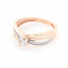 Золотое помолвочное кольцо с фианитами к03341 от ювелирного магазина Оникс - 3