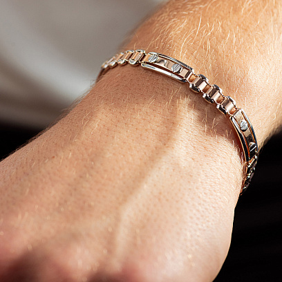 Чоловічий золотий браслет б05047 №2