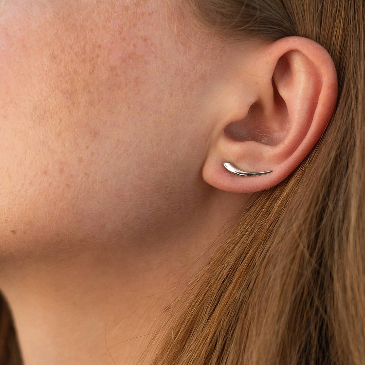 Срібні сережки - клаймбери 123410 від ювелірного магазину Онікс - 2