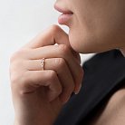 Золотое помолвочное кольцо "Сердечки" (фианиты) к05800 от ювелирного магазина Оникс - 3