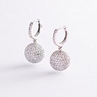 Золоті сережки "Кульки" (діаманти) сх950 от ювелирного магазина Оникс