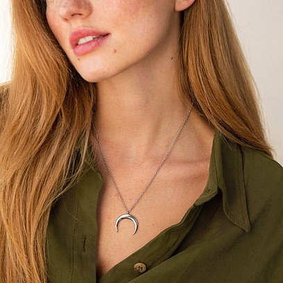 Серебряное колье "Лунница" 1086 №2