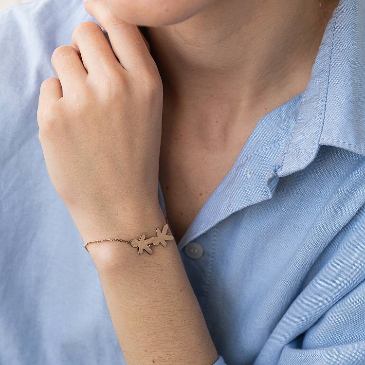 Браслет "Два хлопчики" в червоному золоті (можливе гравіювання) з2089 від ювелірного магазину Онікс - 4