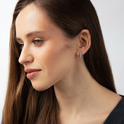 Золоті сережки з діамантами 22878аг №2