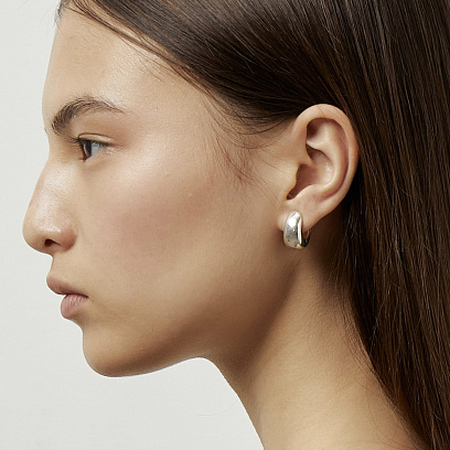 Срібні сережки "Грація" 122705 №30