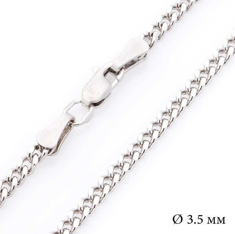 Серебряная цепочка. Панцирное плетение б010093 от ювелирного магазина Оникс