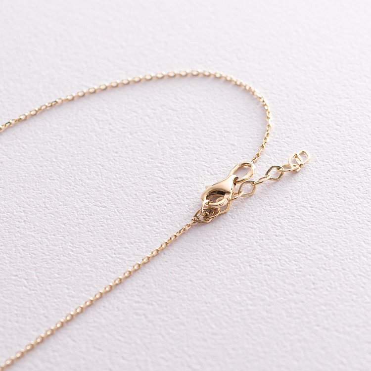 Кольє з жовтого золота з фіанітами кол01784 від ювелірного магазину Онікс - 6