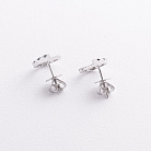 Золоті сережки - пусети (діаманти, сапфіри) сб0623lg от ювелирного магазина Оникс - 1