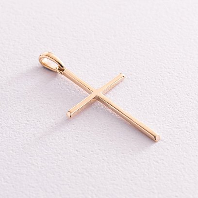 Крестик в желтом золоте п03021