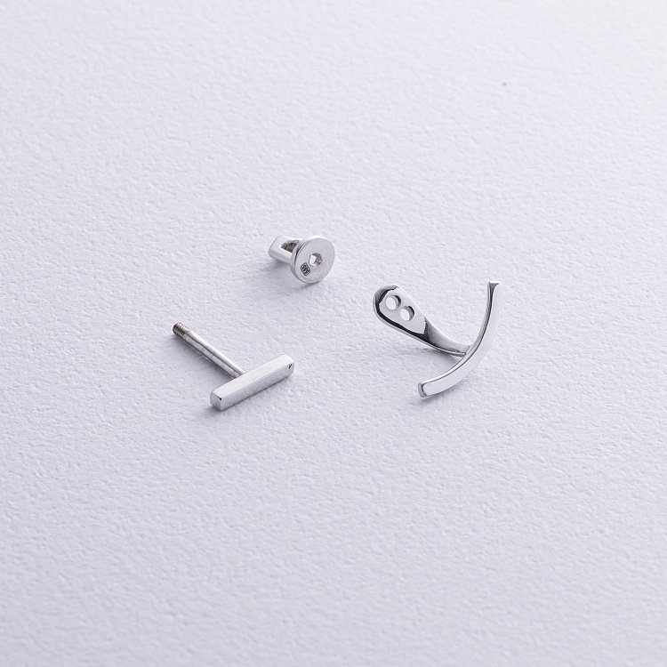 Золотые серьги - джекеты "Эмили" с08863 от ювелирного магазина Оникс - 4