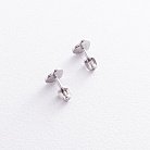 Серебряные серьги - пусеты "Сердечки" (эмаль) OR131110 от ювелирного магазина Оникс - 2