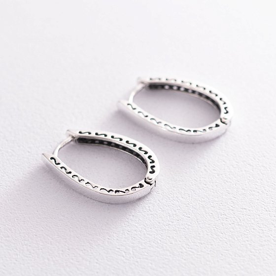 Серебряные серьги 122859