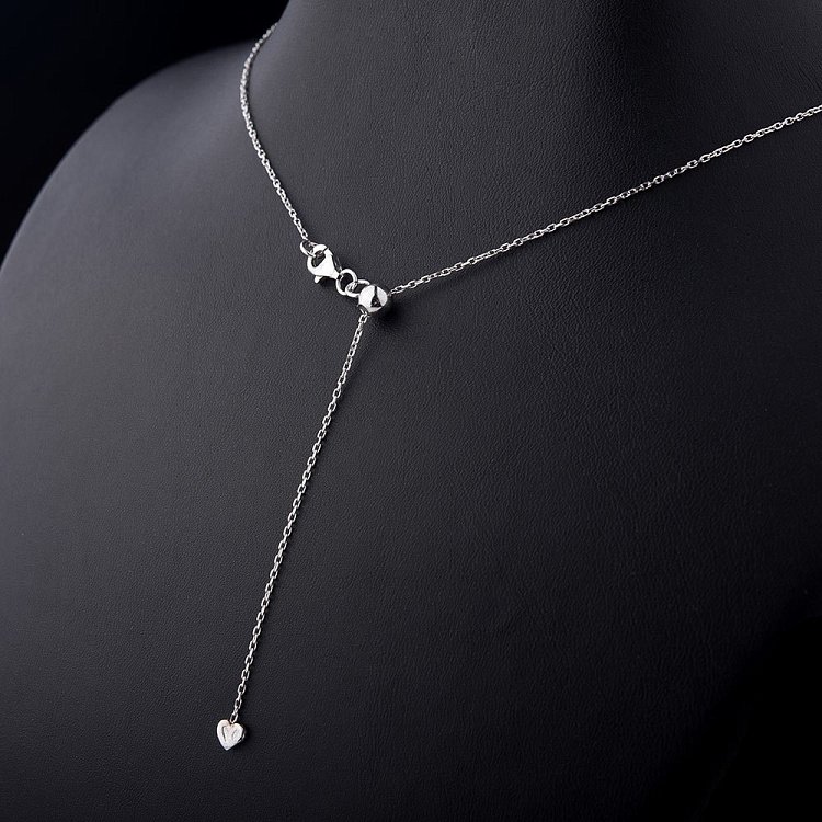 Срібне кольє "Ключик-конюшина" з фіанітами 18467 від ювелірного магазину Онікс - 2