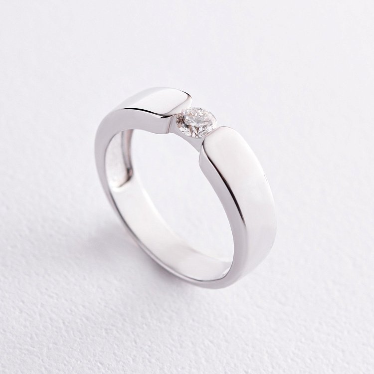 Золотое кольцо с бриллиантом 26691121 от ювелирного магазина Оникс - 2