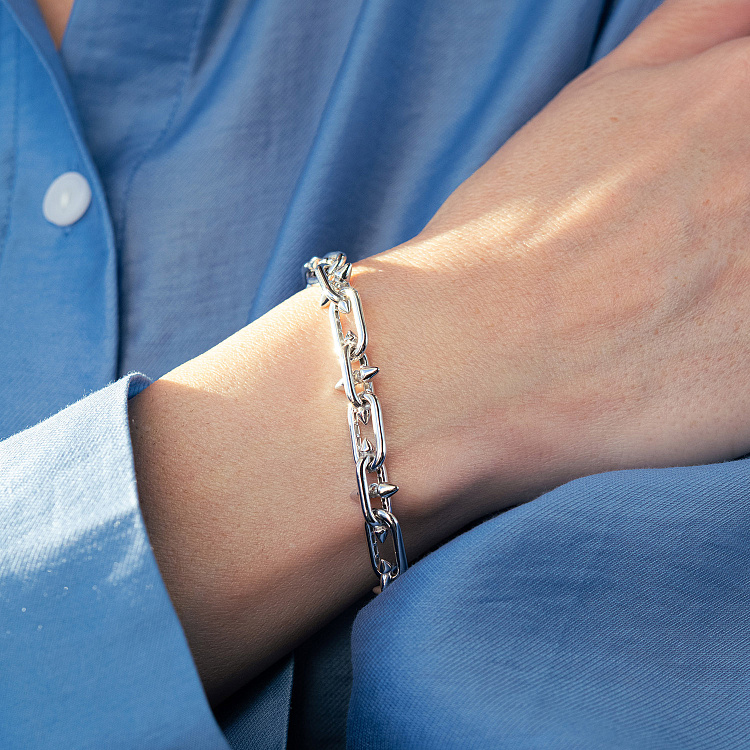 Браслет "Mikaela" у білому золоті б05777 від ювелірного магазину Онікс - 5