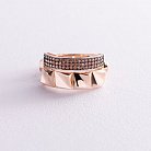 Золотое кольцо с желтыми фианитами к05694 от ювелирного магазина Оникс