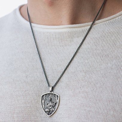 Серебряный кулон "Козак Мамай" 133264 №2