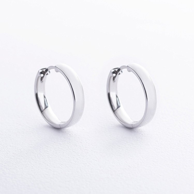 Сережки - кільця у сріблі 7086 від ювелірного магазину Онікс