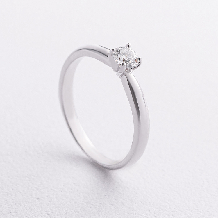 Заручальна золота каблучка з діамантом кб0697м від ювелірного магазину Онікс